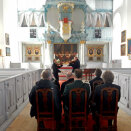 30 April: The King visits the restored church at Røros (Photo: Sven Gj. Gjeruldsen,  the Royal Court)